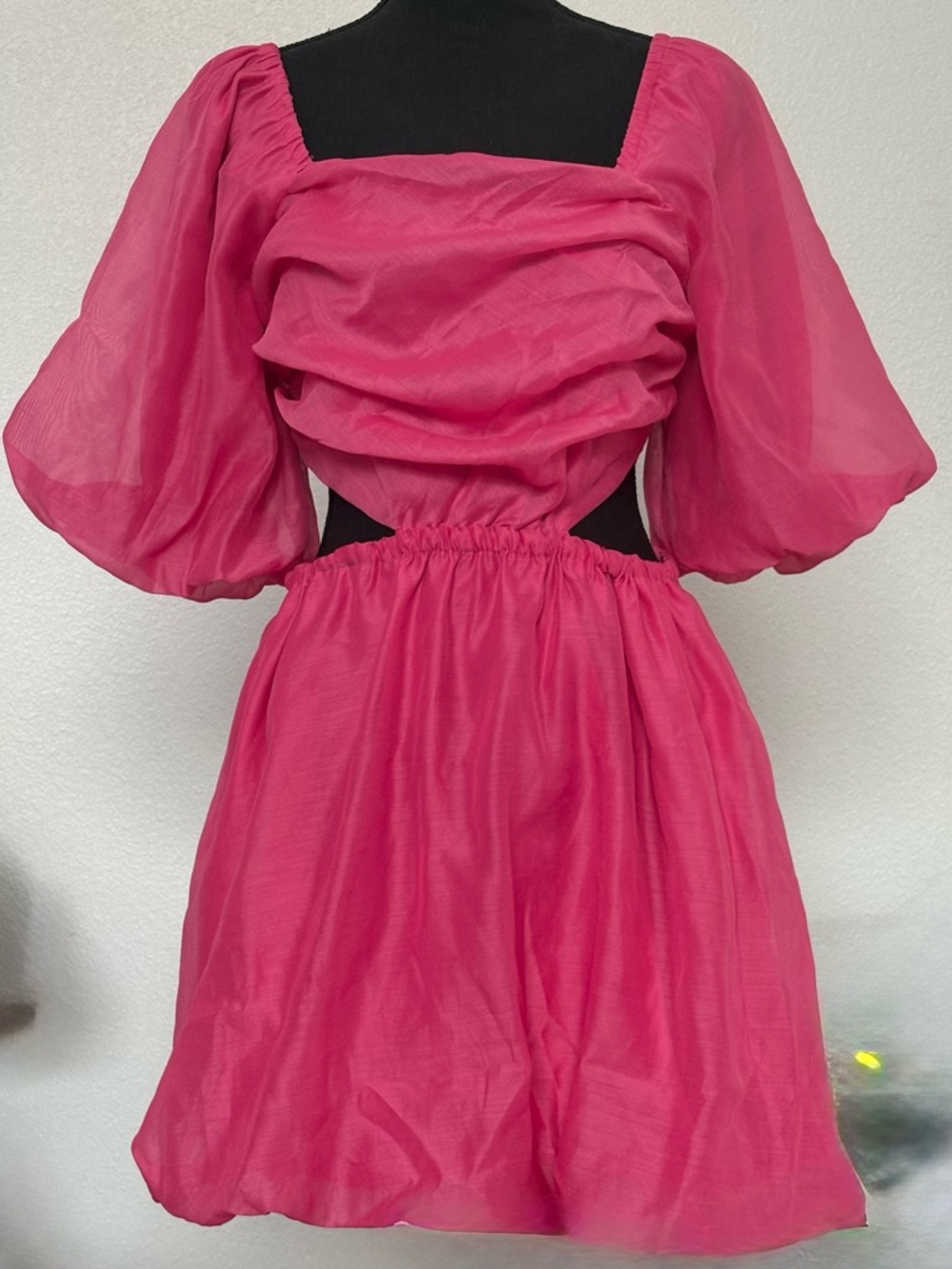 a new day Pink Puff Sleeve Mini Dress